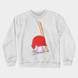 Baseball s Ball with Helmet and Bat Crewneck Sweatshirt